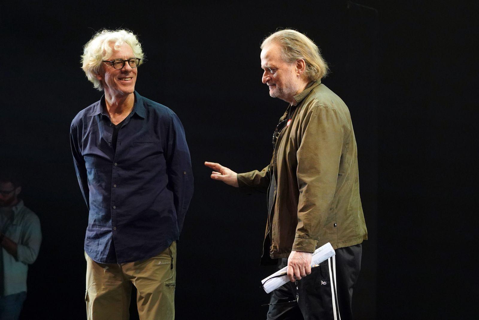 Copeland and Moore in rehearsal for The Witches Seed